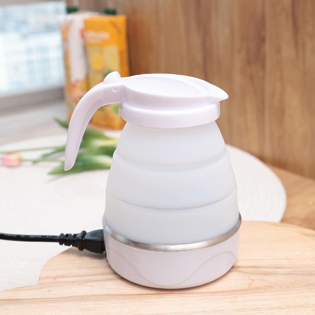 REGAL HOMEWARE Foldable Electric Kettle for travel, Hot Water Kettle For instant Tea & Coffee Maker, Silicon Collapsable Body, Kettle For Office Desk and Travel